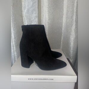 Steven Madden Tolerate Ankle Boots Suede Black 8